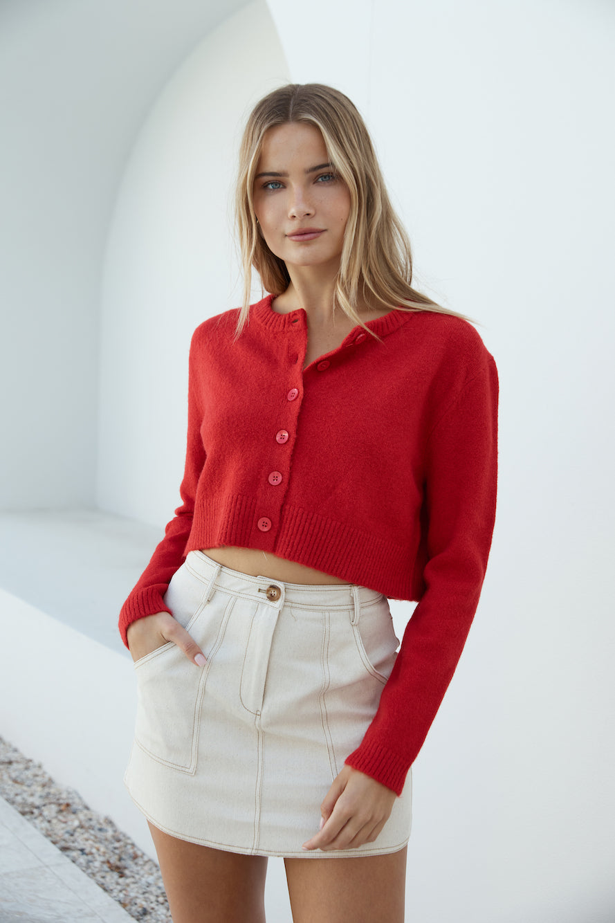 Vesper Long Sleeve Knit Red-Seaa Fashion