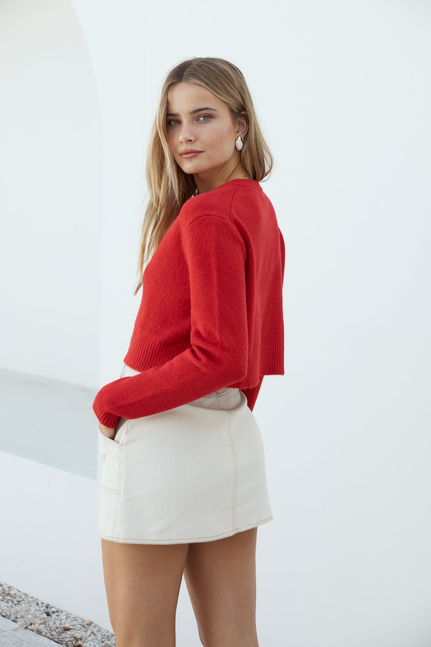 Vesper Long Sleeve Knit Red-Seaa Fashion