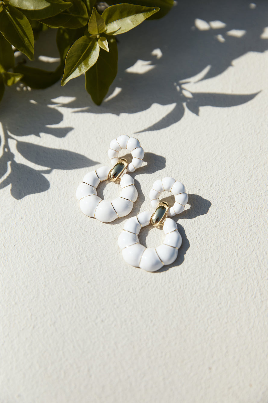 18k Gold Plated Sandy Shores Earrings Gold-Seaa Fashion