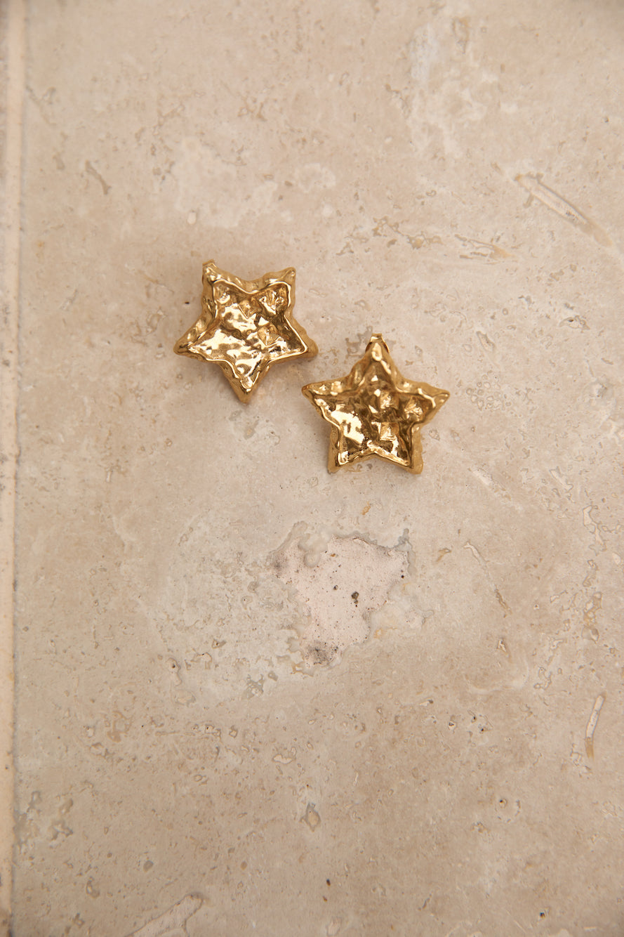 18k Gold Plated Night Sky Earrings Gold-Seaa Fashion