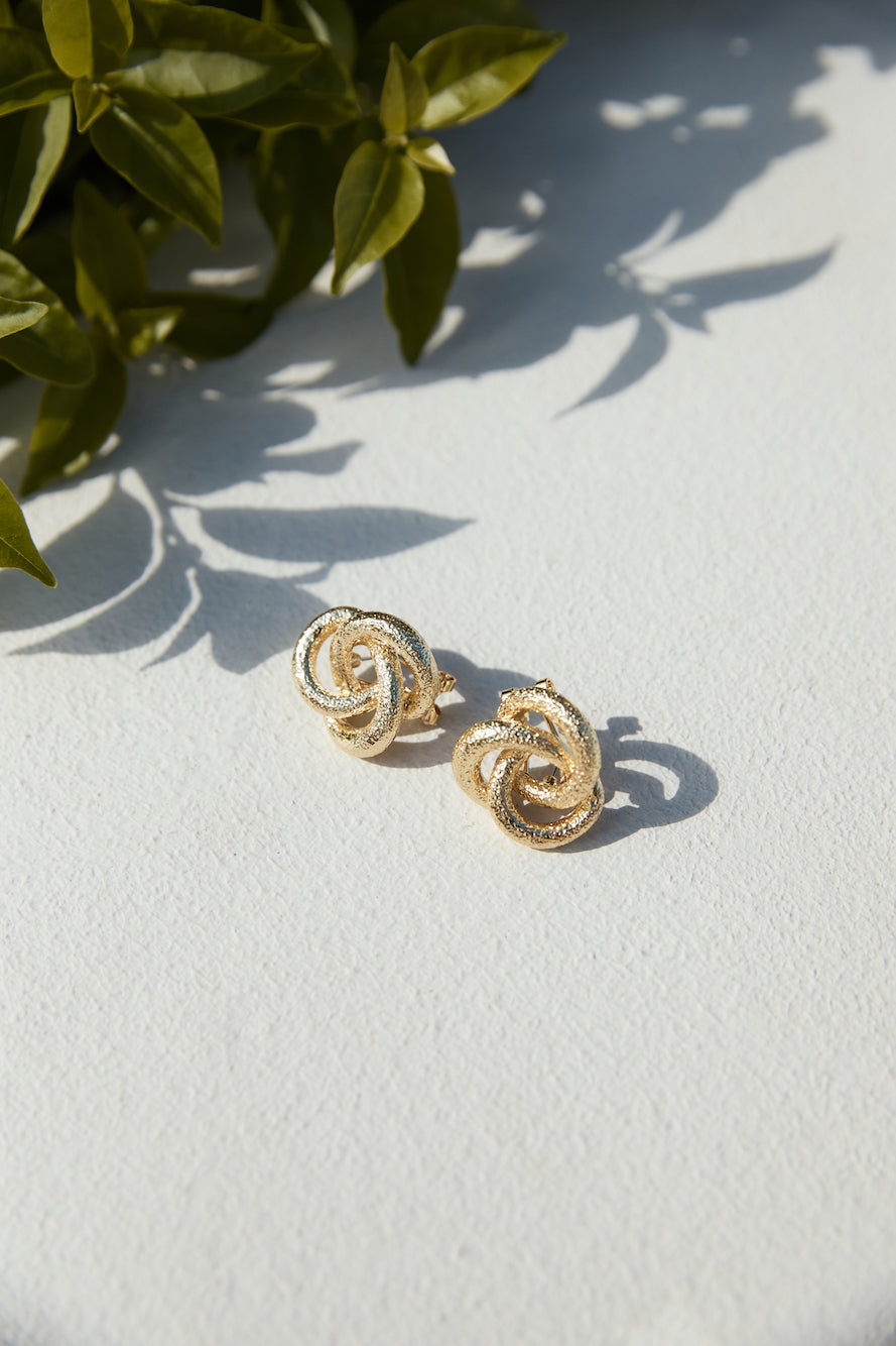 18k Gold Plated Divinity Earrings Gold-Seaa Fashion