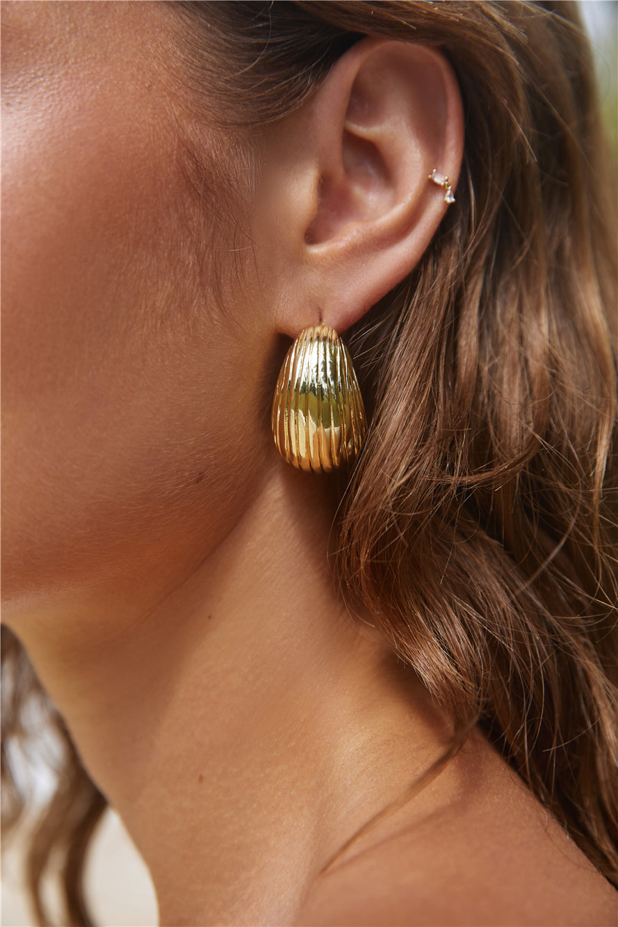 18K Gold Plated Spotlight Earrings Gold-Seaa Fashion