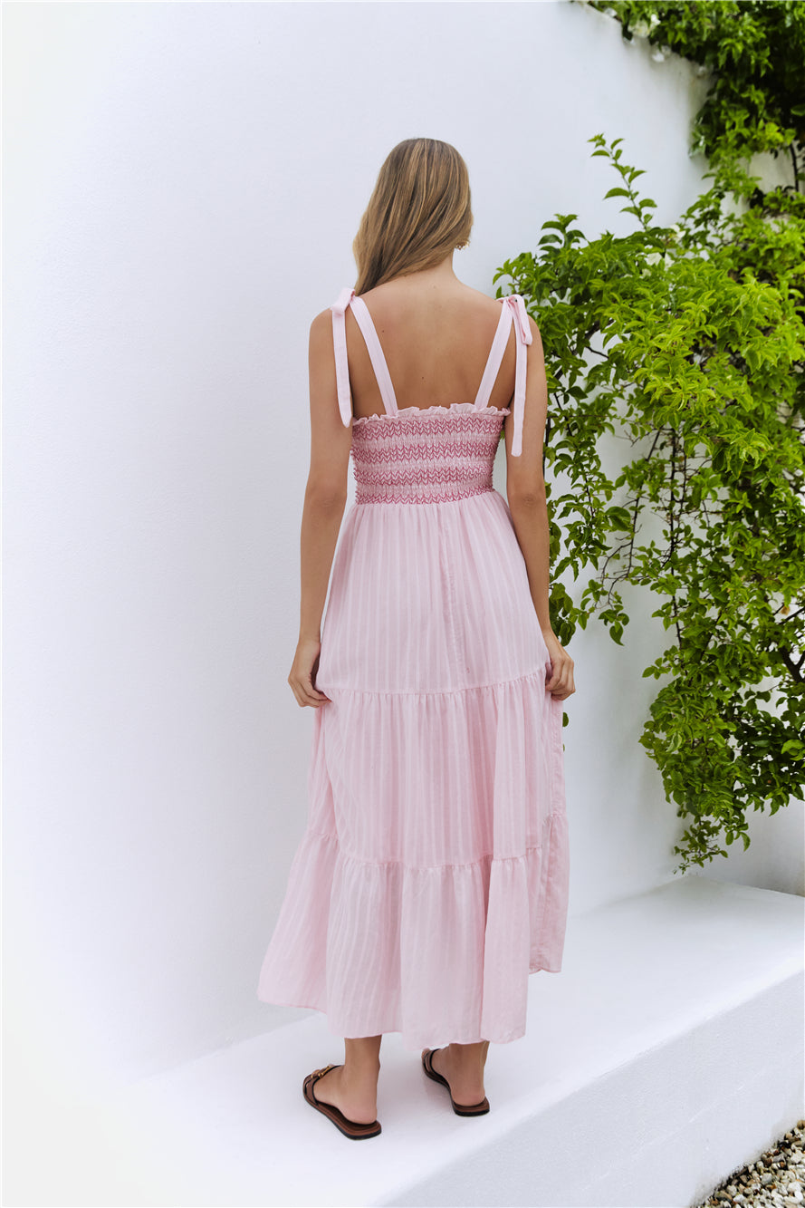 Sweet Whispers Maxi Dress Pink-Seaa Fashion