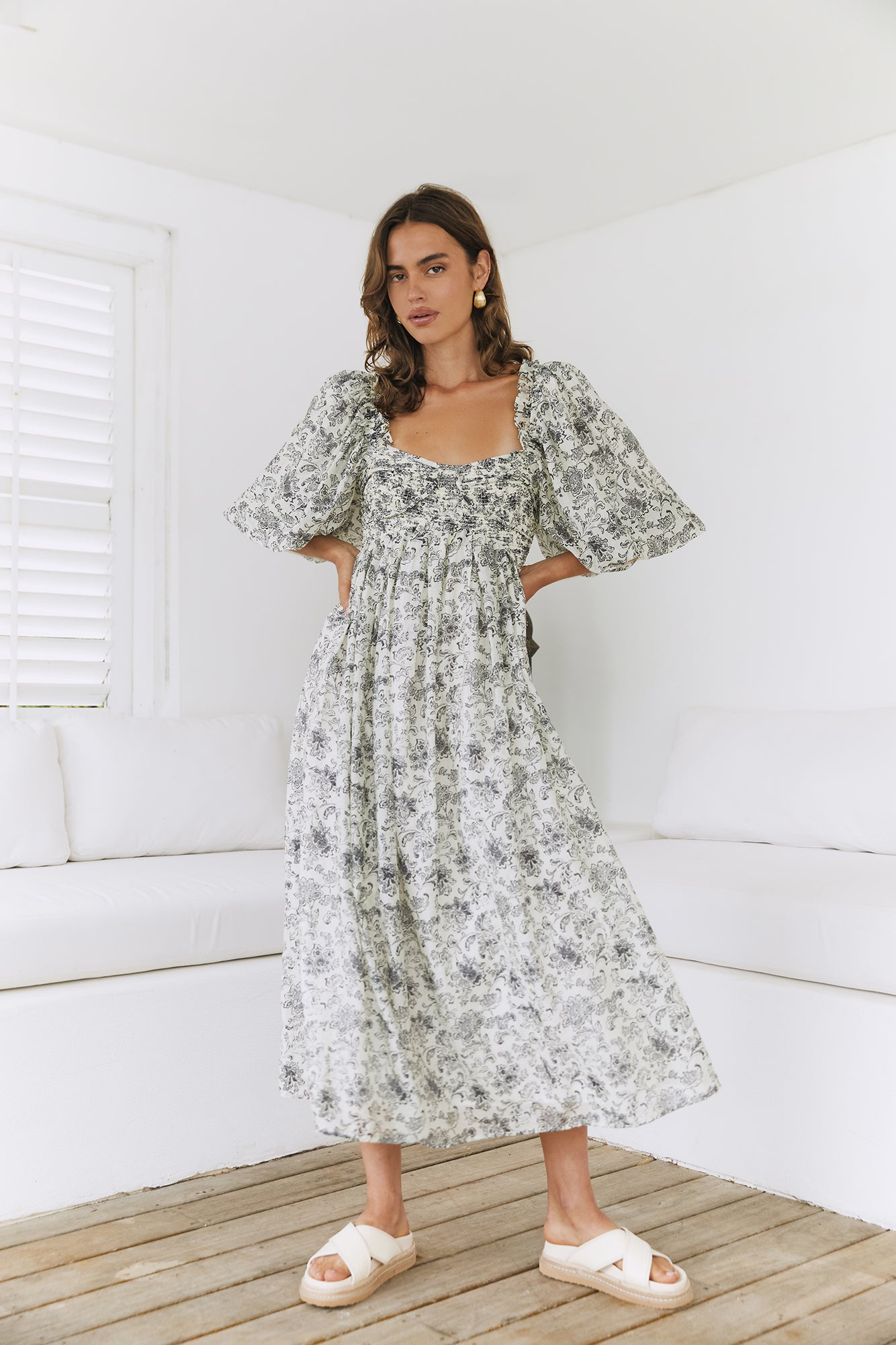 Bella's Bloom Maxi Dress Black-Seaa Fashion