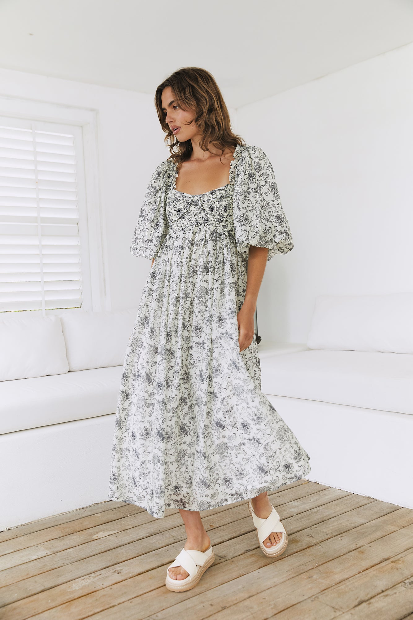 Bella's Bloom Maxi Dress Black-Seaa Fashion