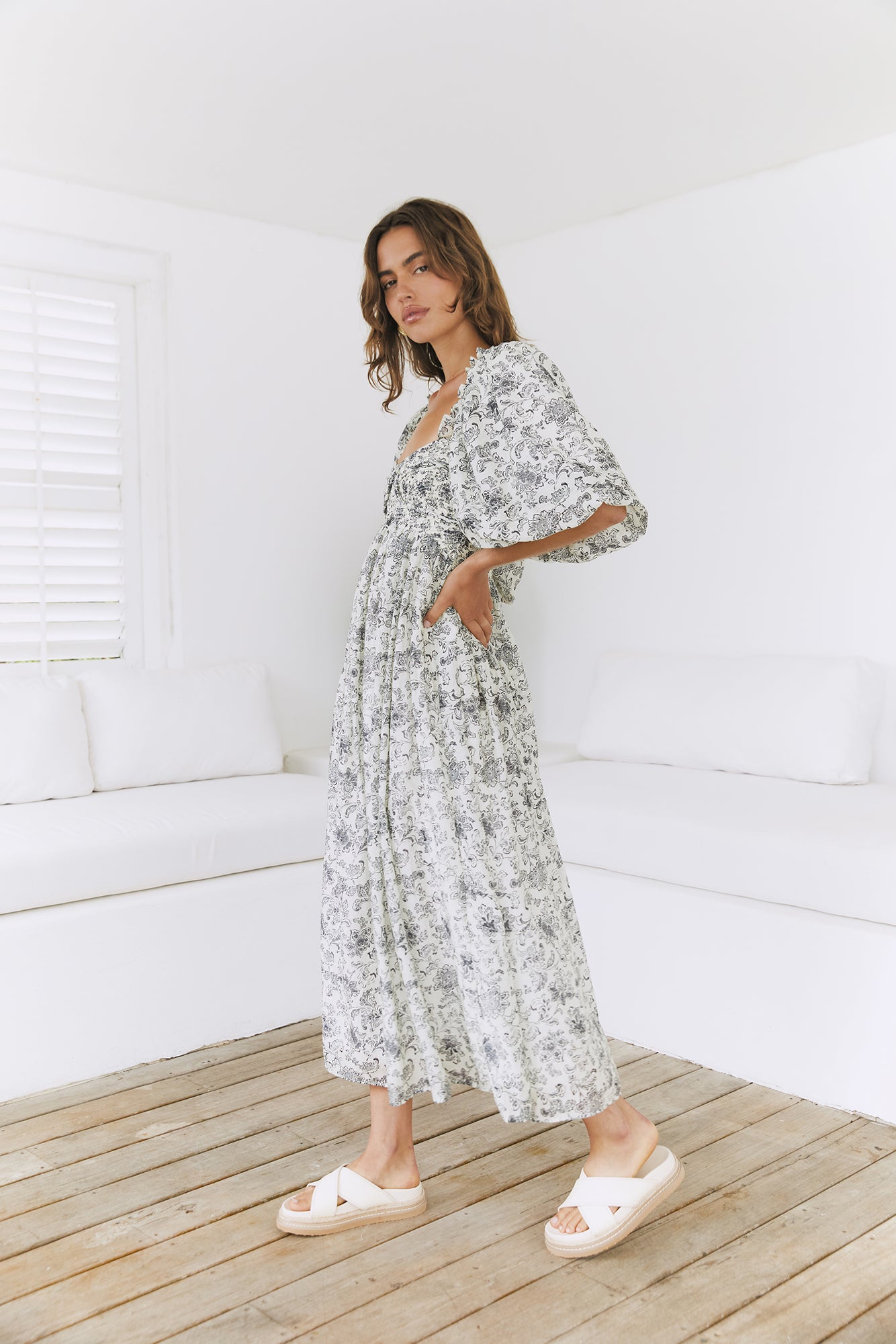 Bella's Bloom Maxi Dress Black-Seaa Fashion