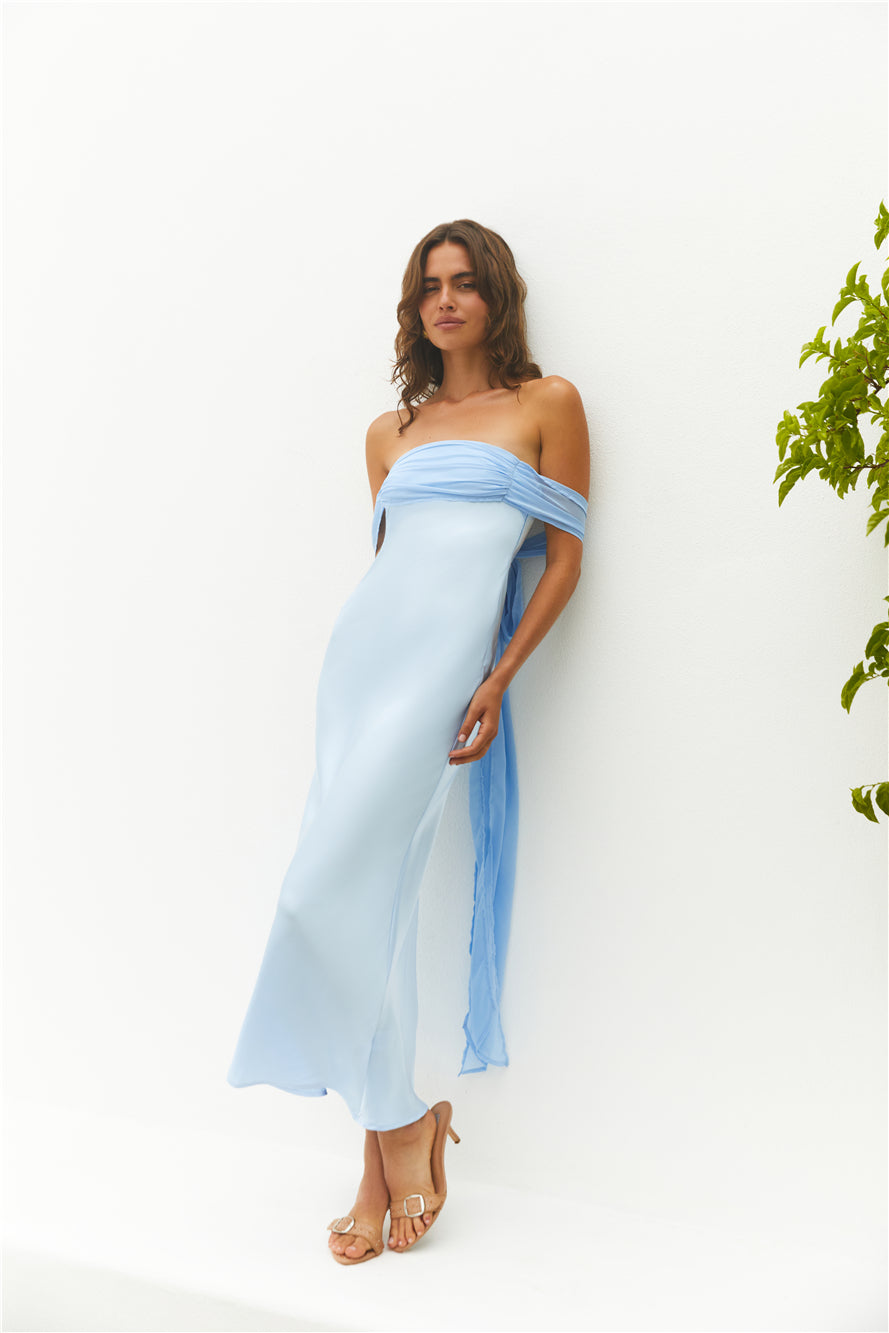 Cleo Cove Strapless Maxi Dress Blue-Seaa Fashion