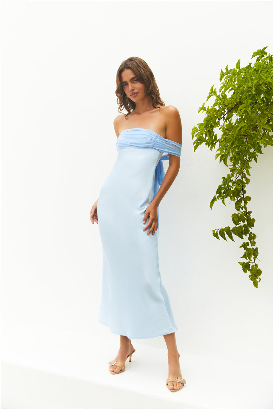 Cleo Cove Strapless Maxi Dress Blue-Seaa Fashion