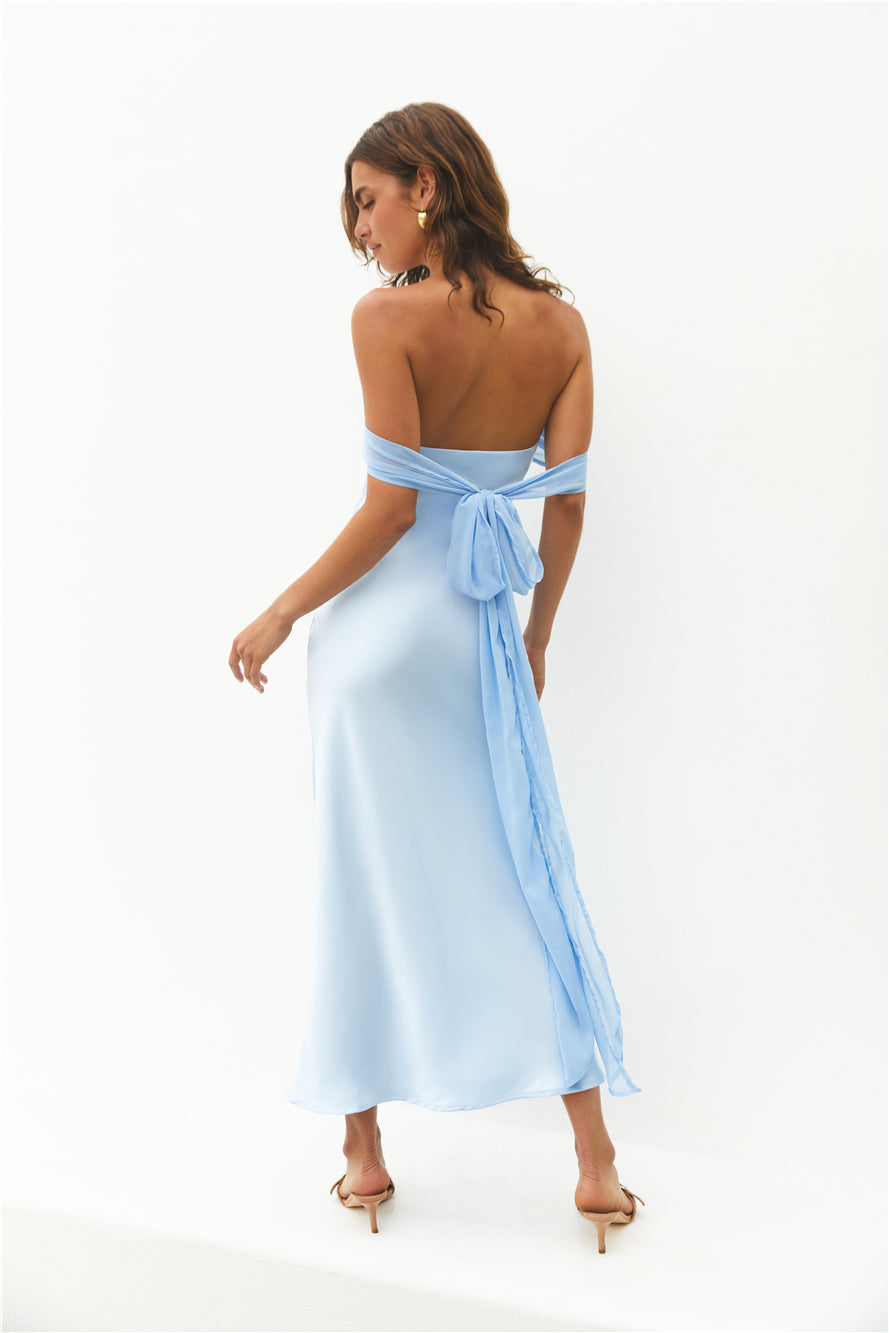 Cleo Cove Strapless Maxi Dress Blue-Seaa Fashion