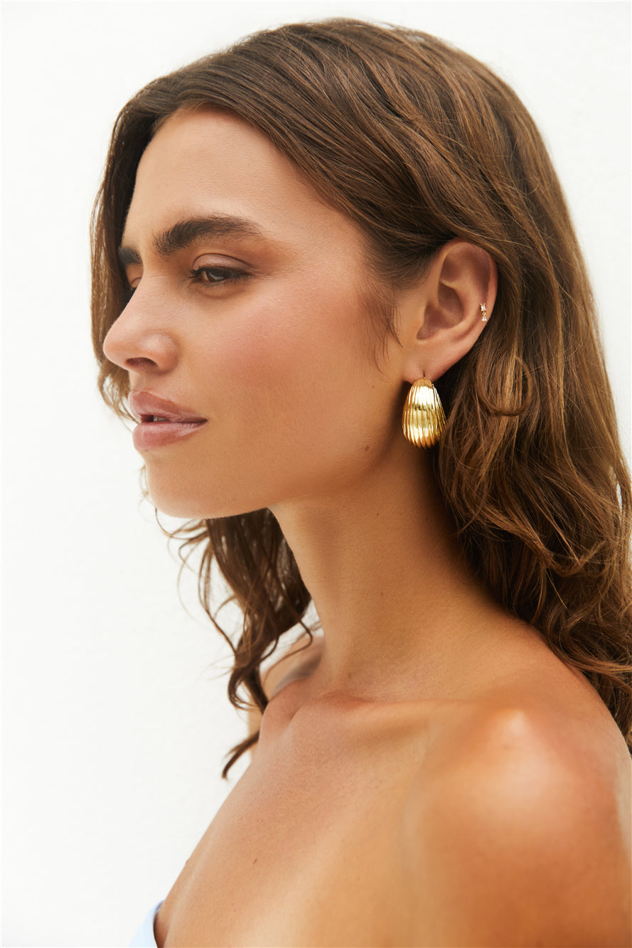 18K Gold Plated Spotlight Earrings Gold-Seaa Fashion