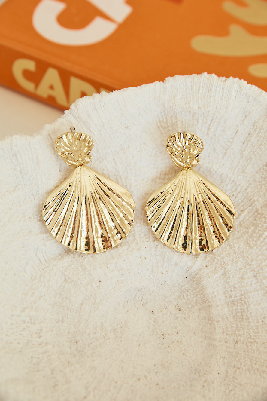 18K Gold Plated Sea Shine Earrings-Seaa Fashion