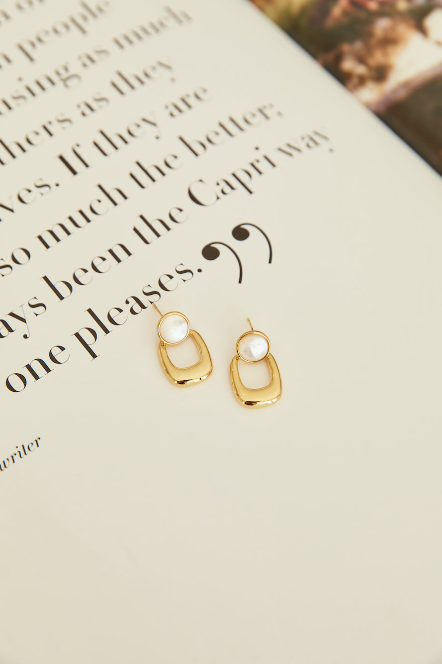 18k Gold Plated Chic Touch Earrings Gold-Seaa Fashion