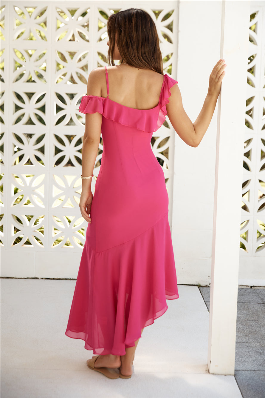 CHARLIE HOLIDAY Alexandra Maxi Dress Fuchsia-Seaa Fashion