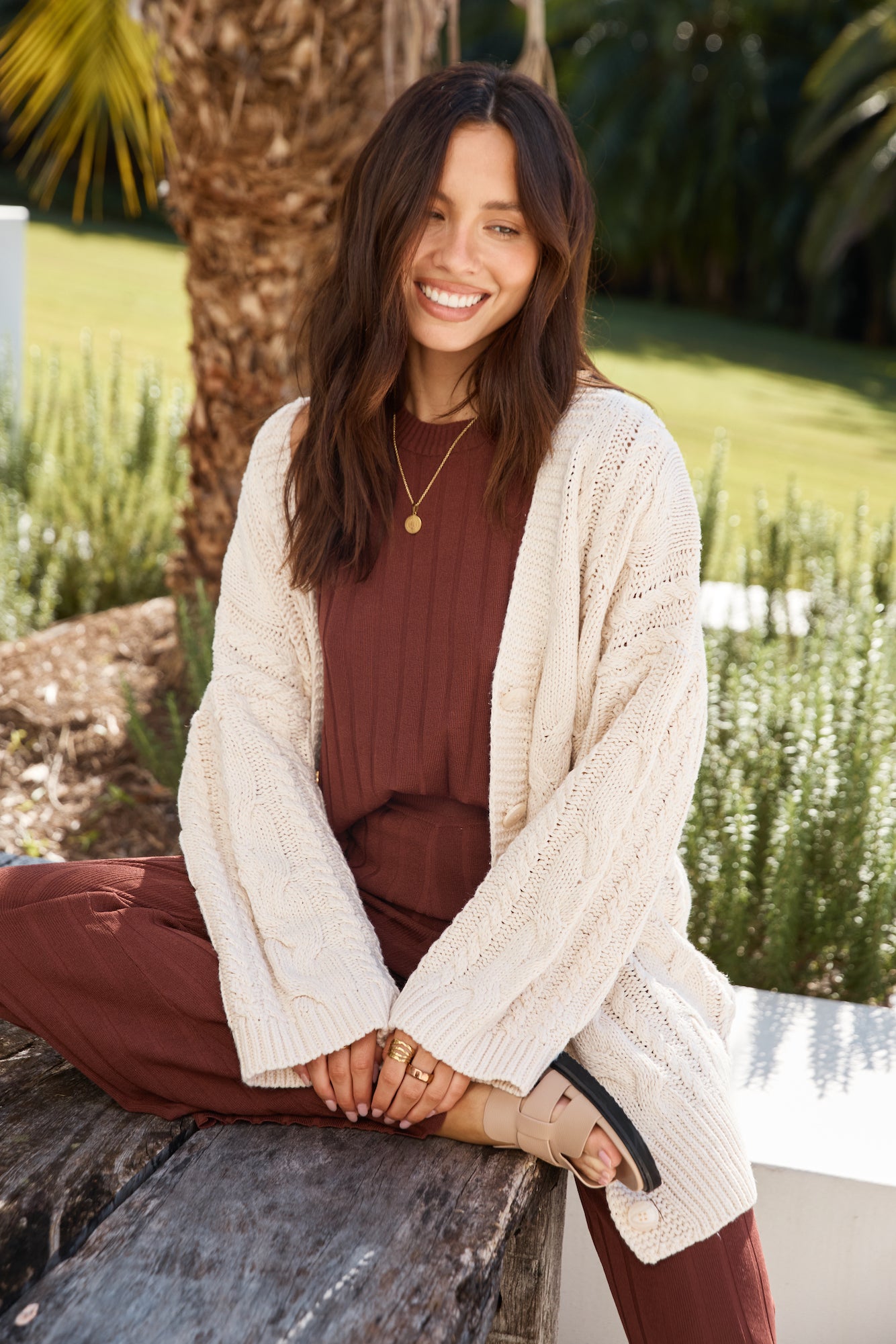 Book Club Cardigan Beige-Seaa Fashion