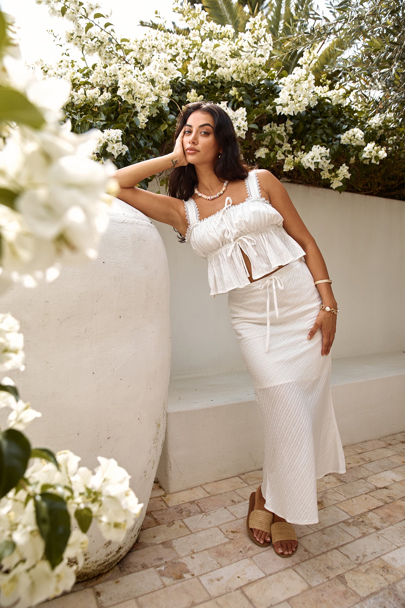 Gypsophila Maxi Skirt White-Seaa Fashion