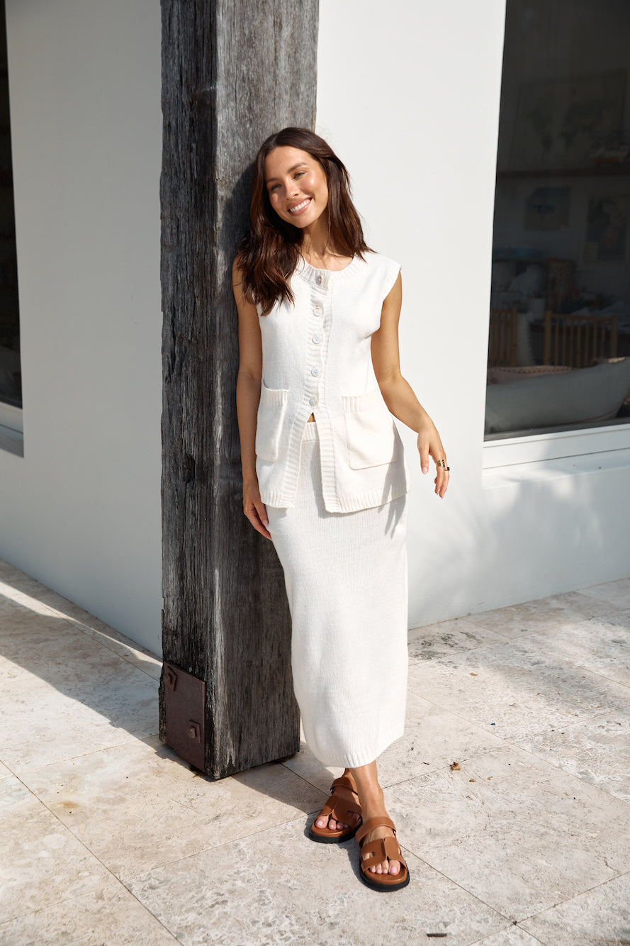 Coffee Cart Knit Set Cream-Seaa Fashion