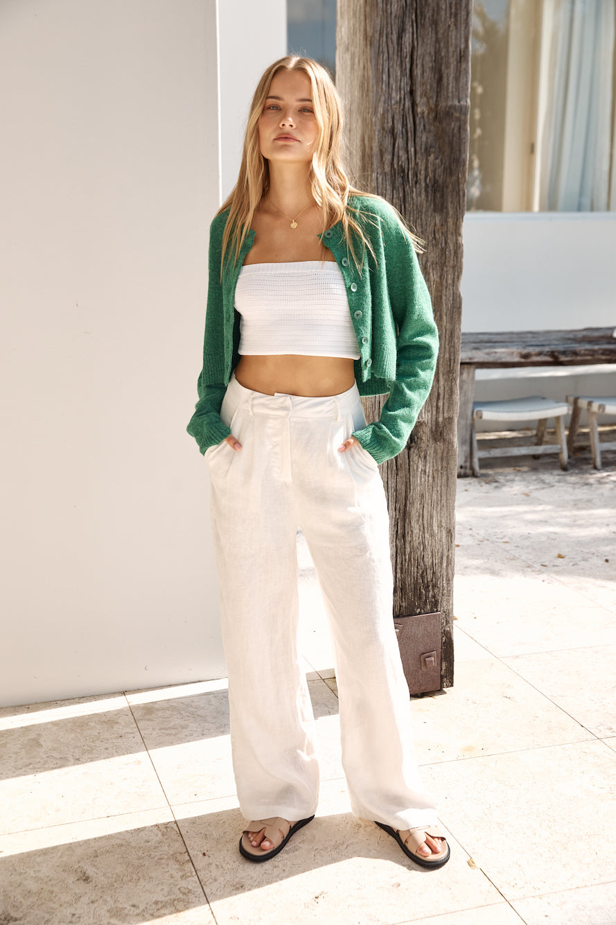 Soft Touch Wool Blend Cardigan Green-Seaa Fashion