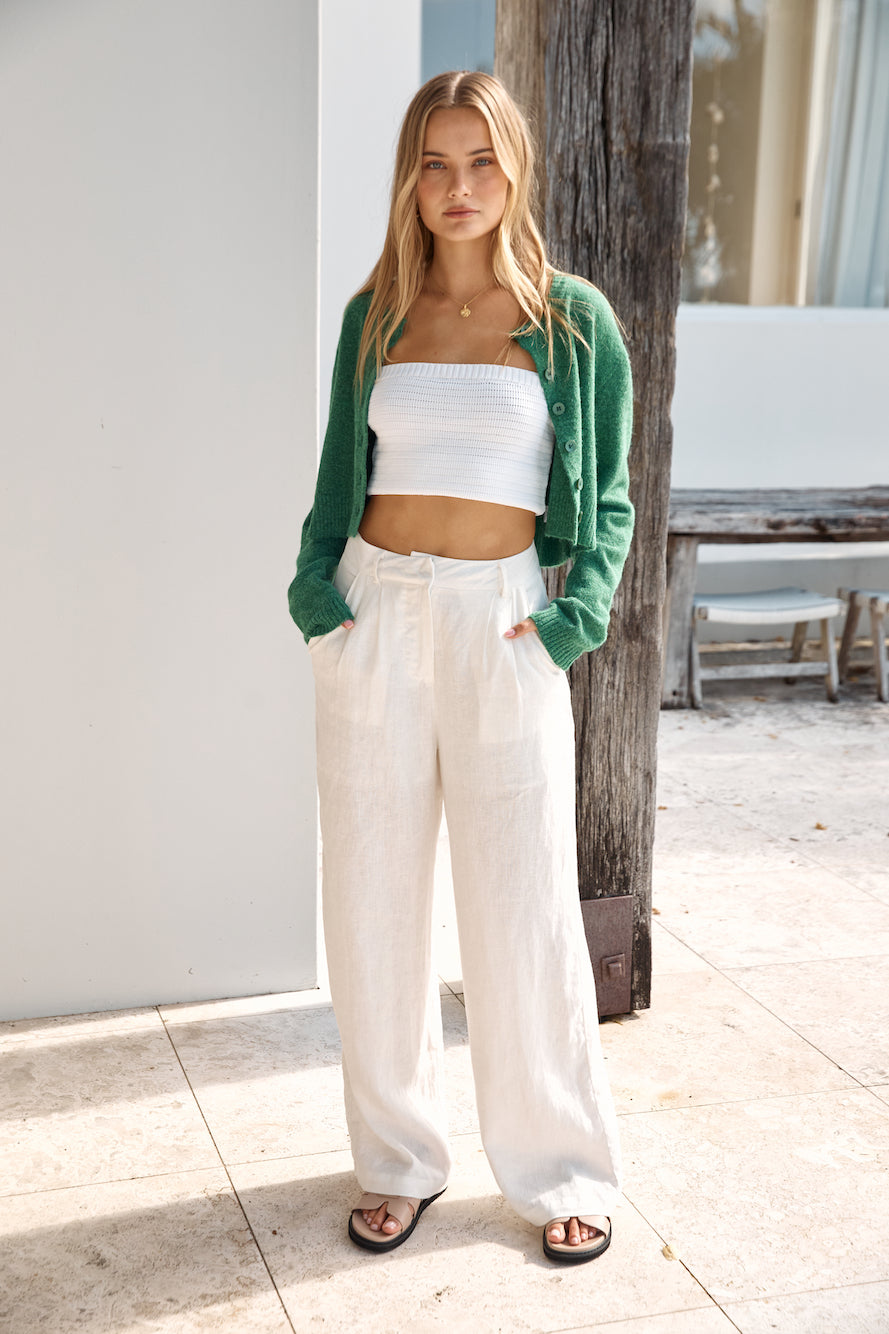 Soft Touch Wool Blend Cardigan Green-Seaa Fashion