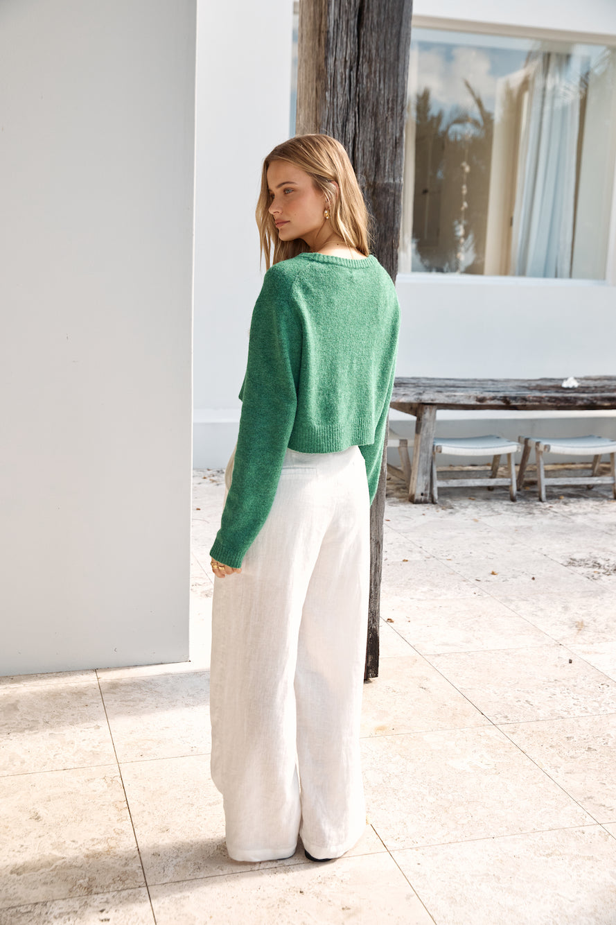 Soft Touch Wool Blend Cardigan Green-Seaa Fashion