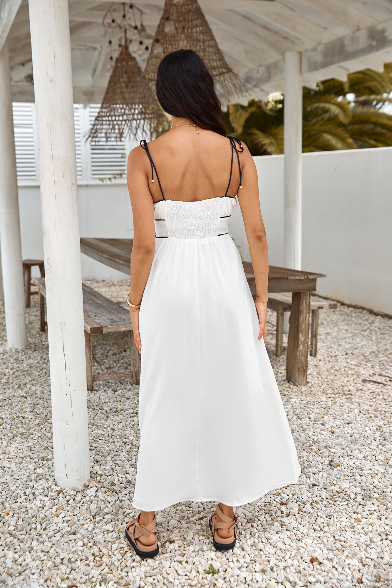 Across The River Maxi Dress White-Seaa Fashion