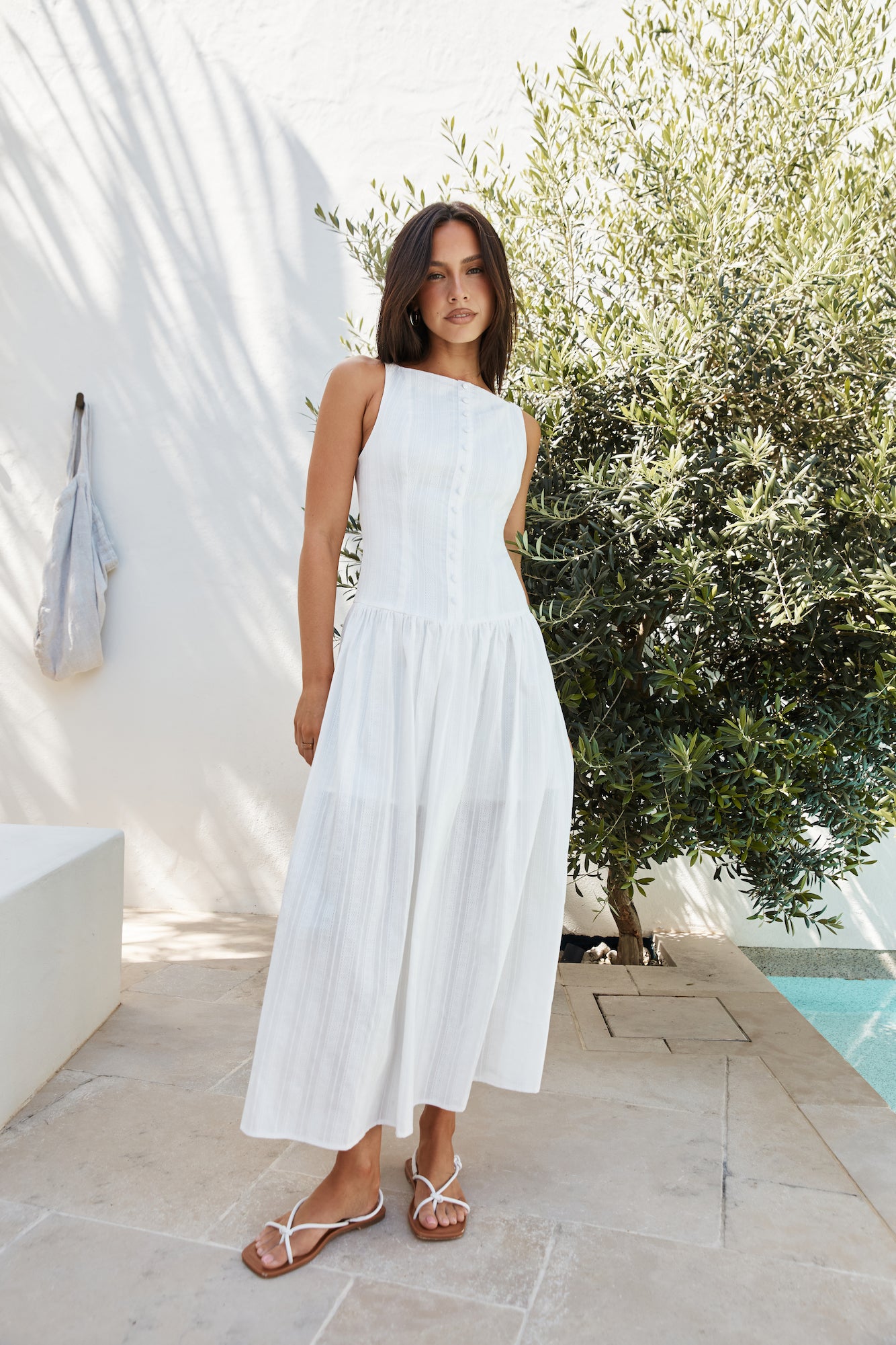 Halo Haven Maxi Dress White-Seaa Fashion