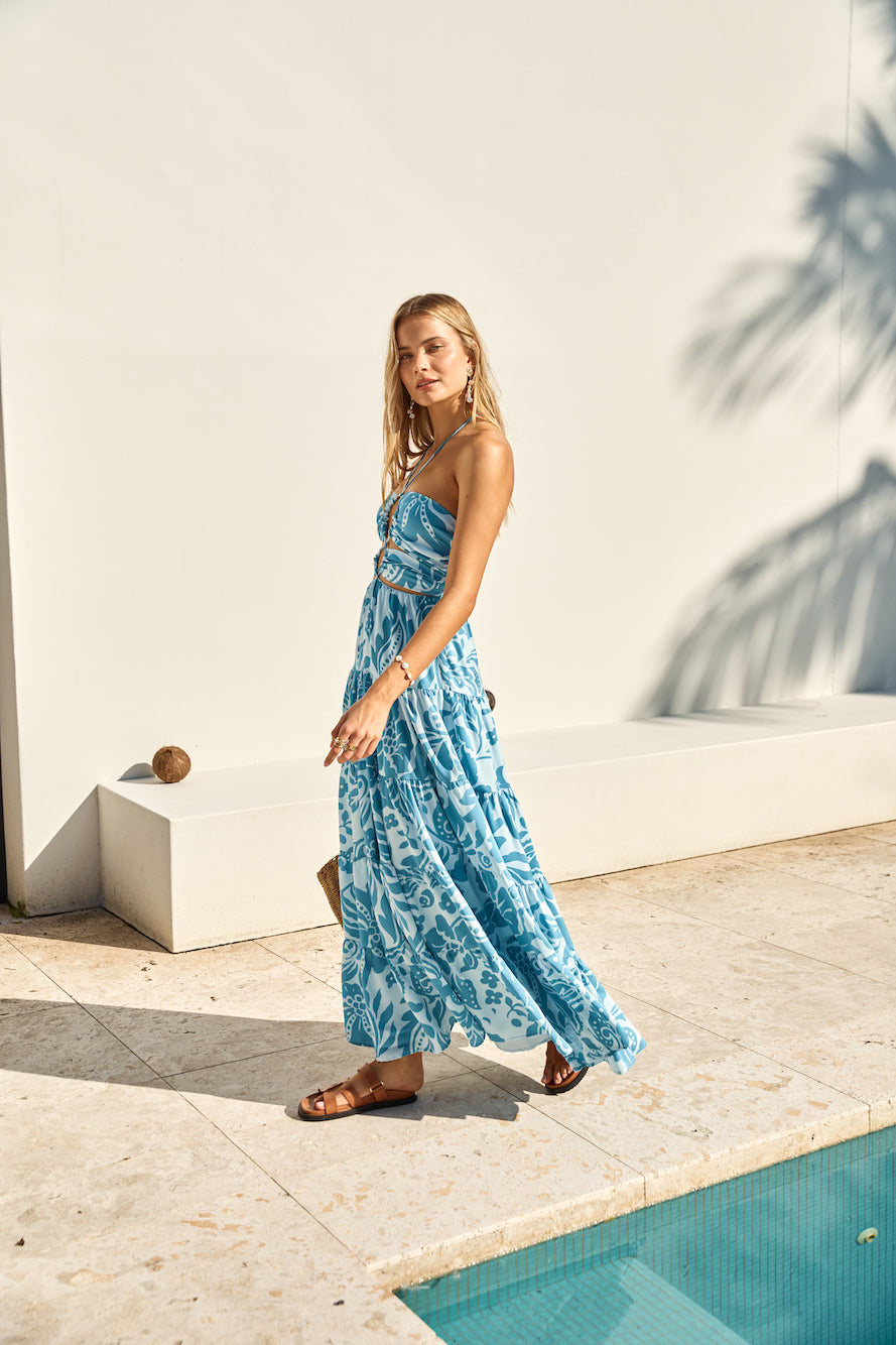 Seaa Fashion Aquamarine Maxi Dress Blue-Seaa Fashion