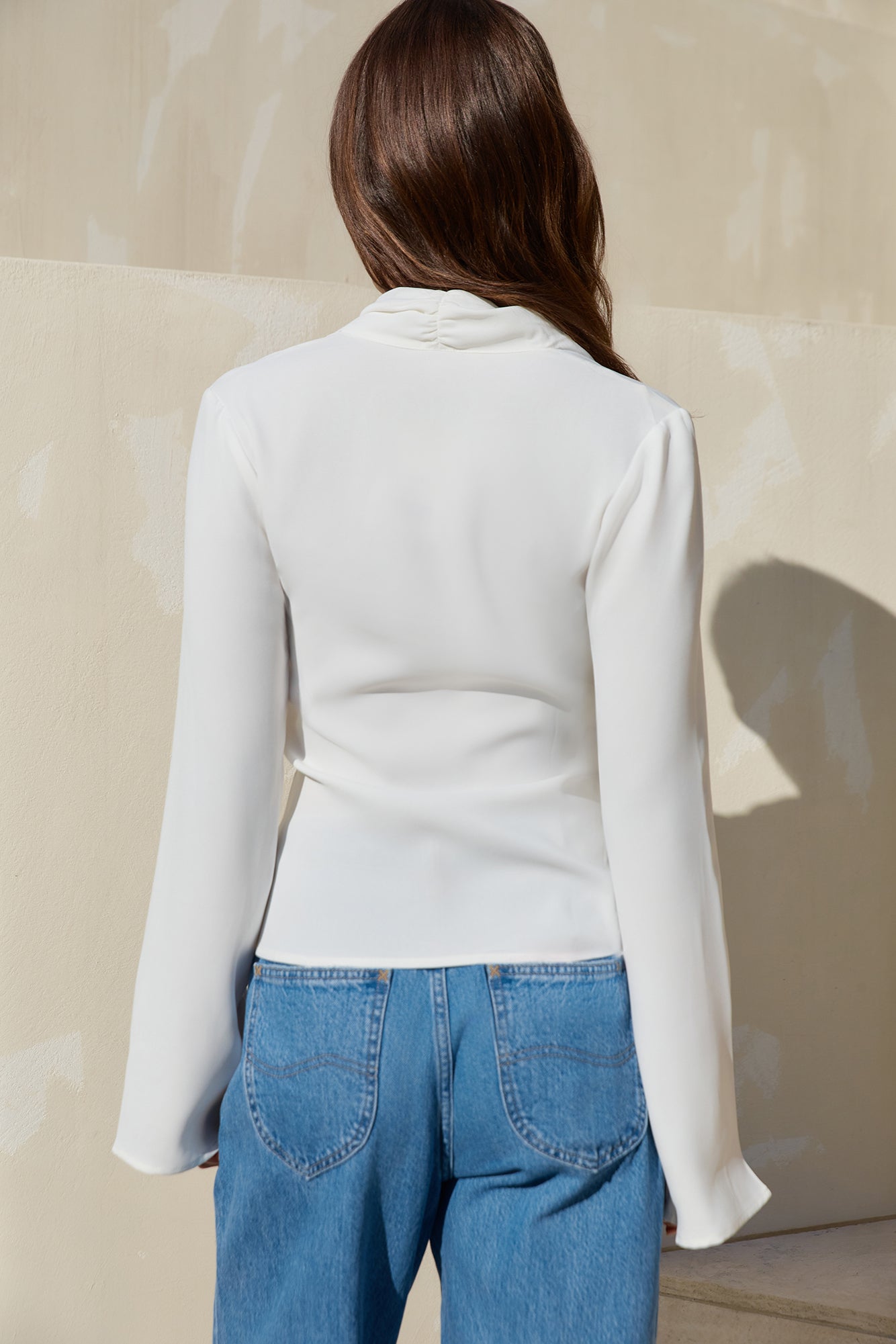 Summer In The City Long Sleeve Top White-Seaa Fashion