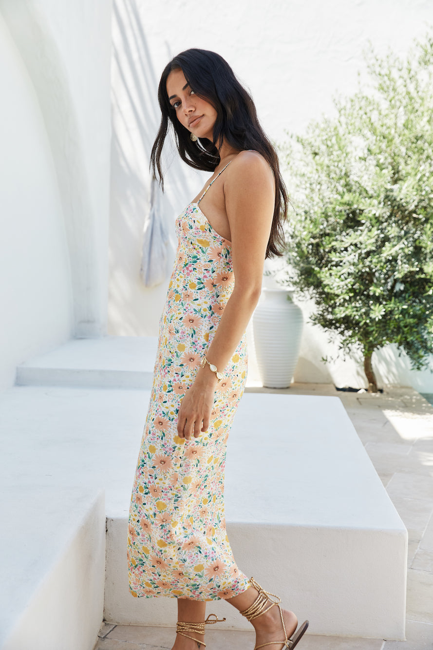 Sunset Promises Midi Dress Orange-Seaa Fashion