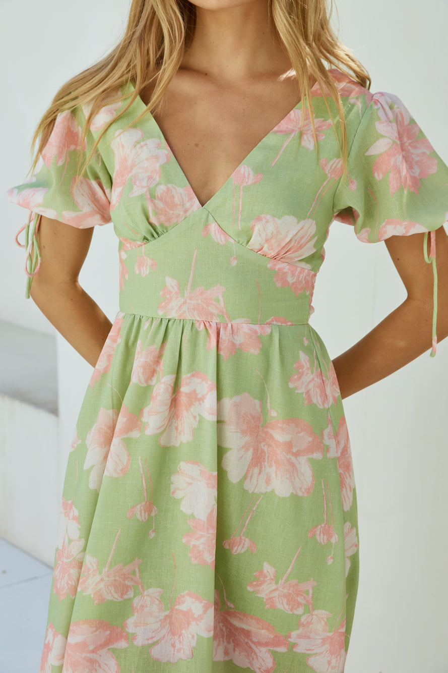 Blossom Season Maxi Dress Green-Seaa Fashion