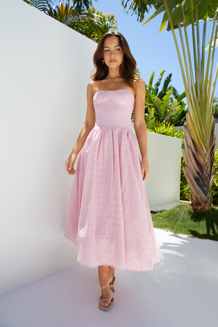 Mimi Moments Strapless Maxi Dress Pink-Seaa Fashion