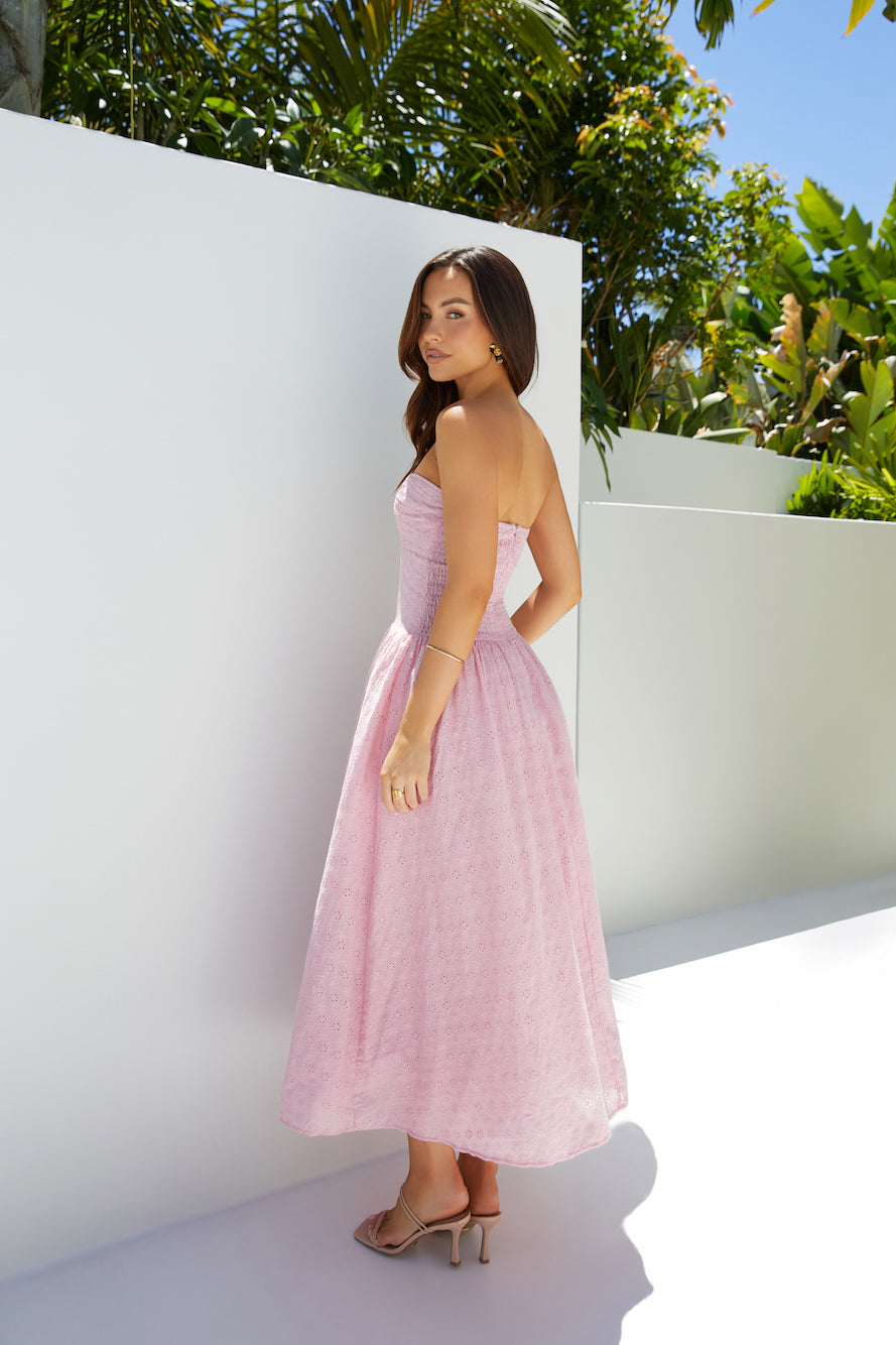 Mimi Moments Strapless Maxi Dress Pink-Seaa Fashion