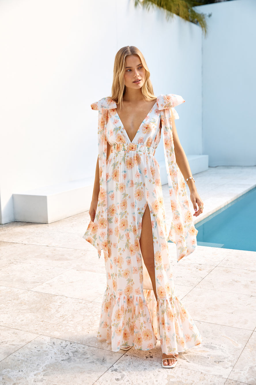 Beauty Of Springtime Maxi Dress White-Seaa Fashion