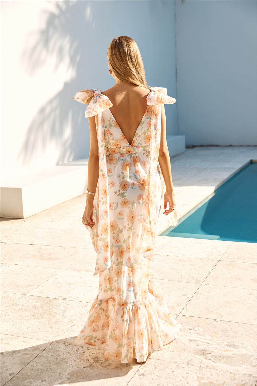 Beauty Of Springtime Maxi Dress White-Seaa Fashion