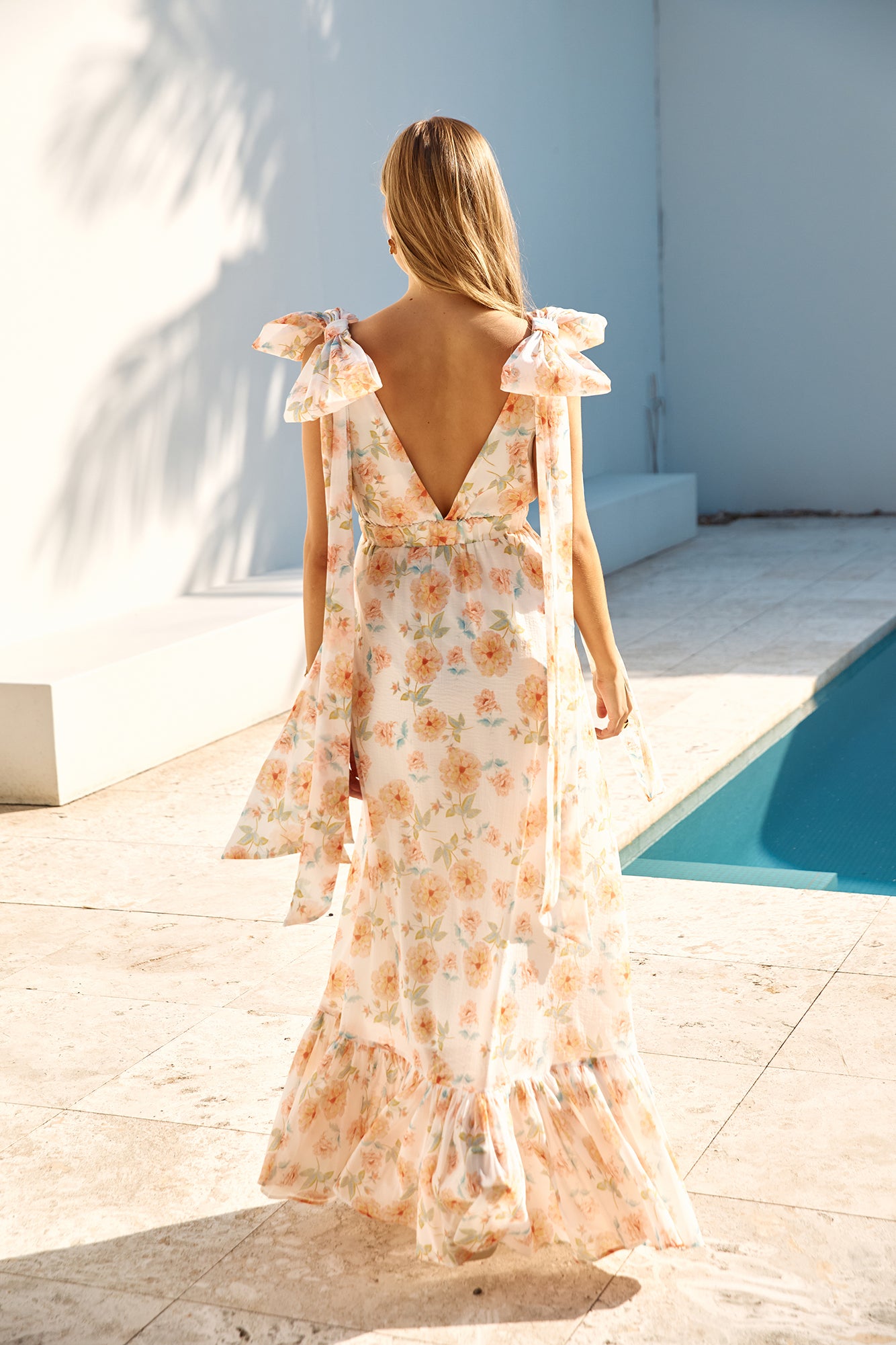 Beauty Of Springtime Maxi Dress White-Seaa Fashion