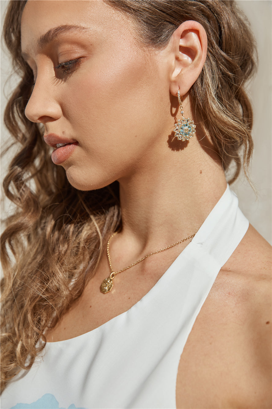 18k Gold Plated Unique Beauty Earrings Gold-Seaa Fashion