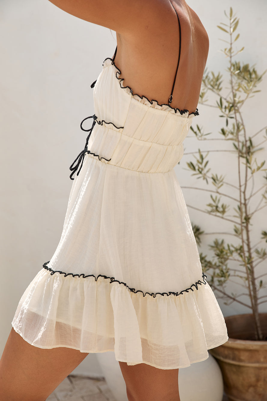 Understand It Mini Dress Cream-Seaa Fashion