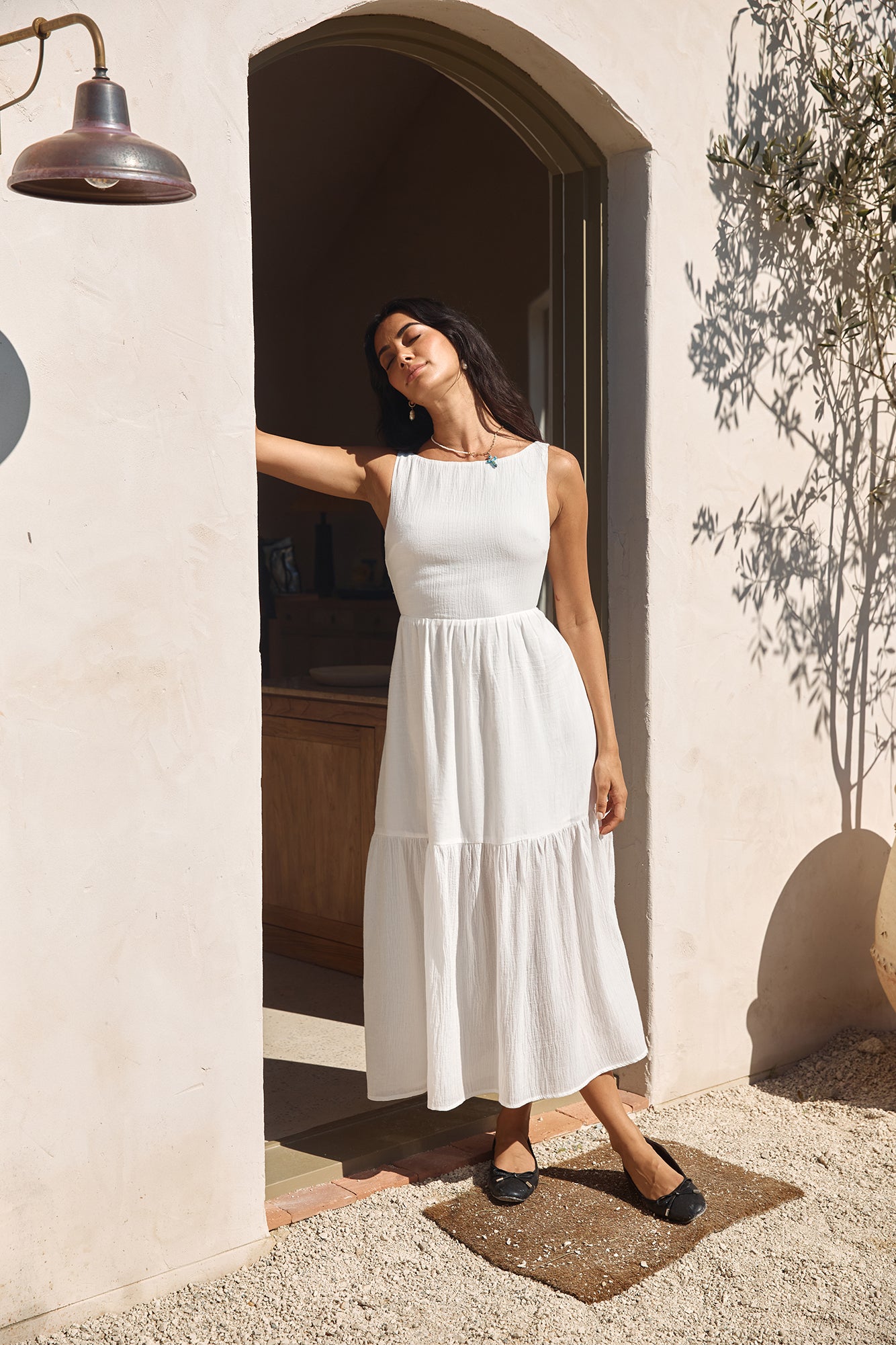 With The Wind Midi Dress White-Seaa Fashion