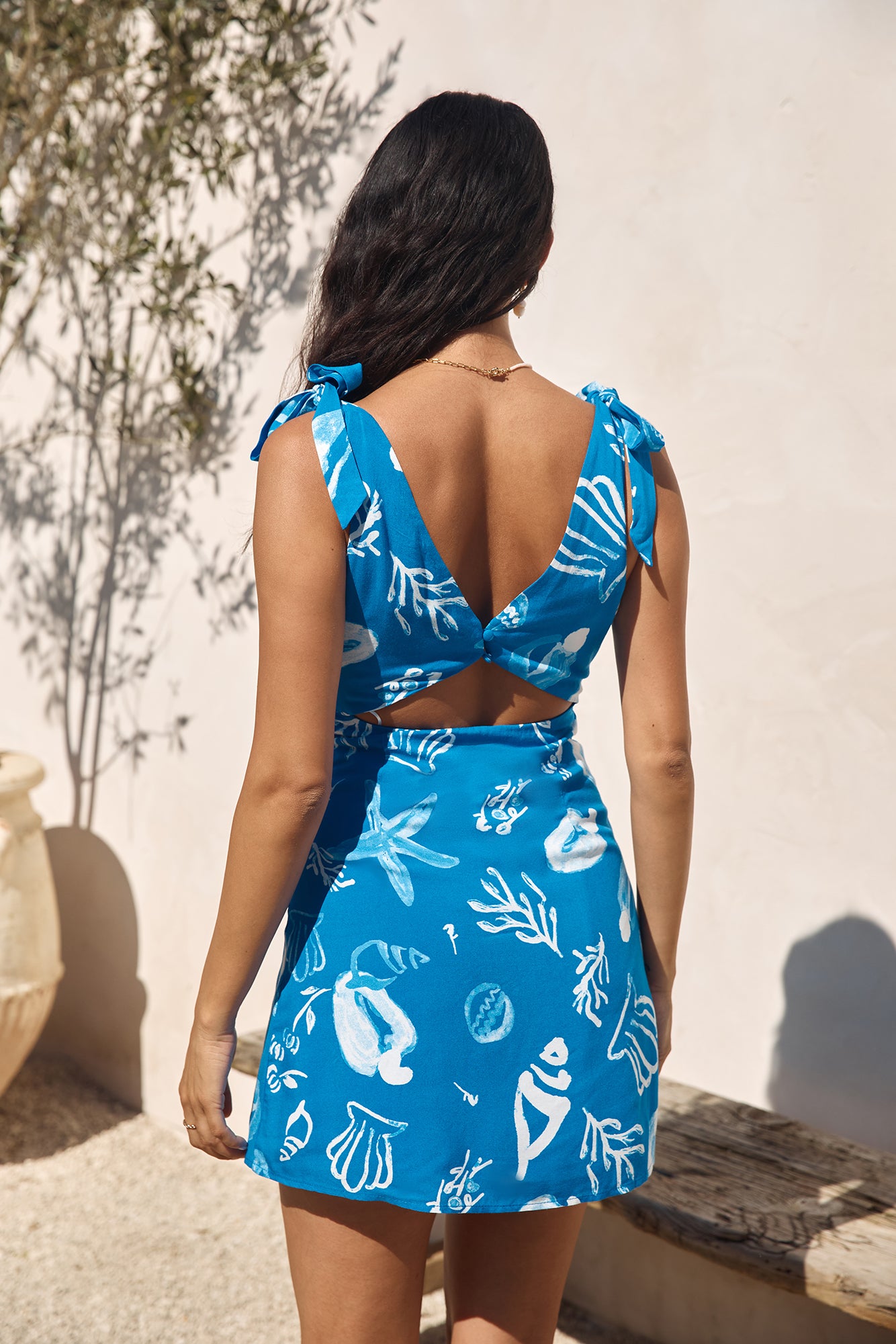 Slowing Down Mini Dress Blue-Seaa Fashion