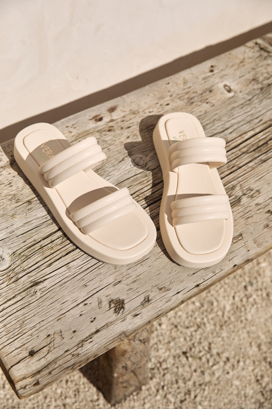 VERALI Boss Flatform Slides Bone-Seaa Fashion