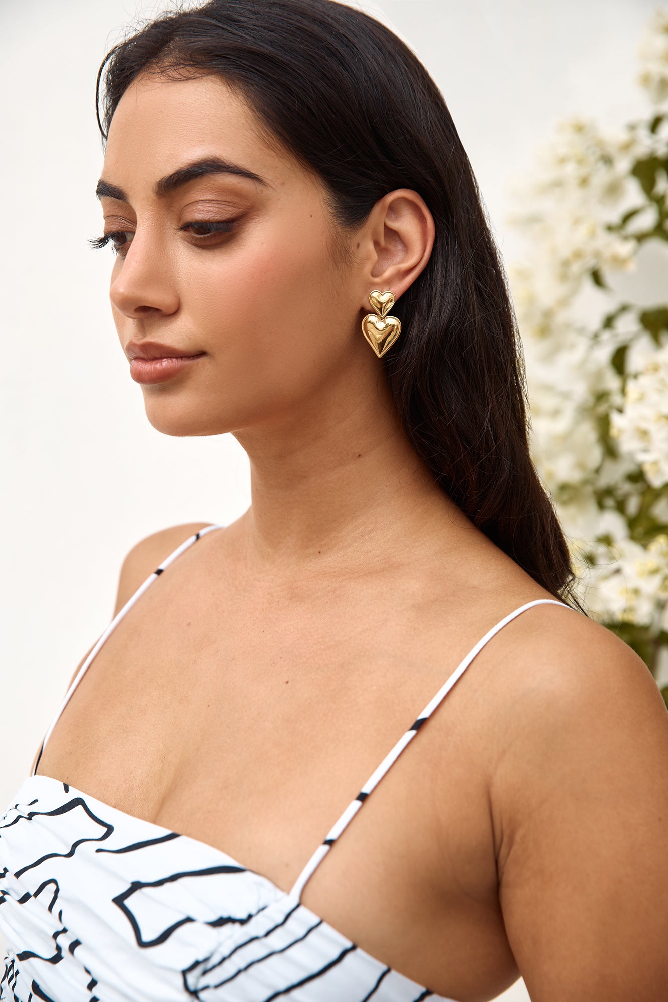 18k Gold Plated Love To Love Earrings Gold-Seaa Fashion