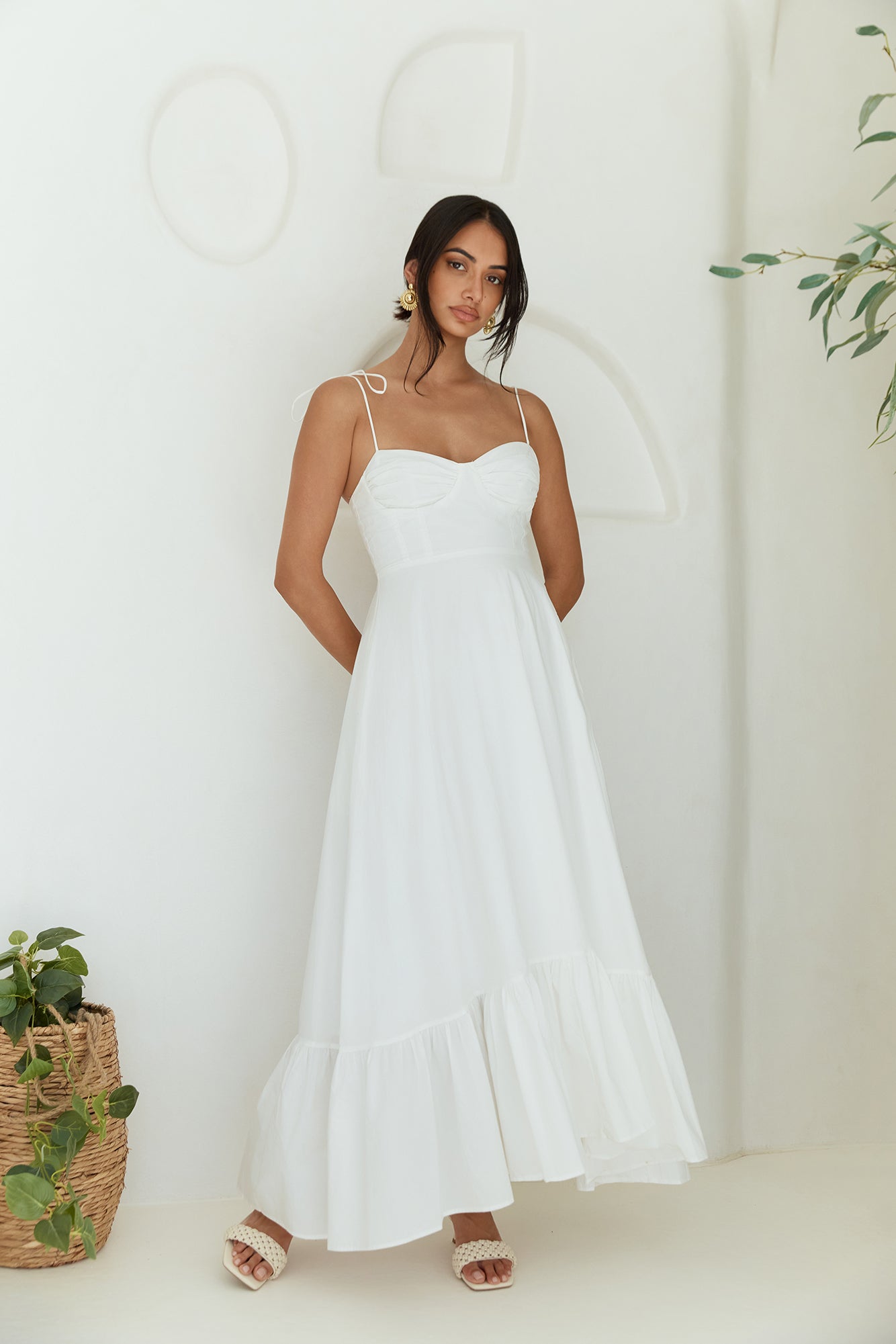 By Your Side Maxi Dress White-Seaa Fashion