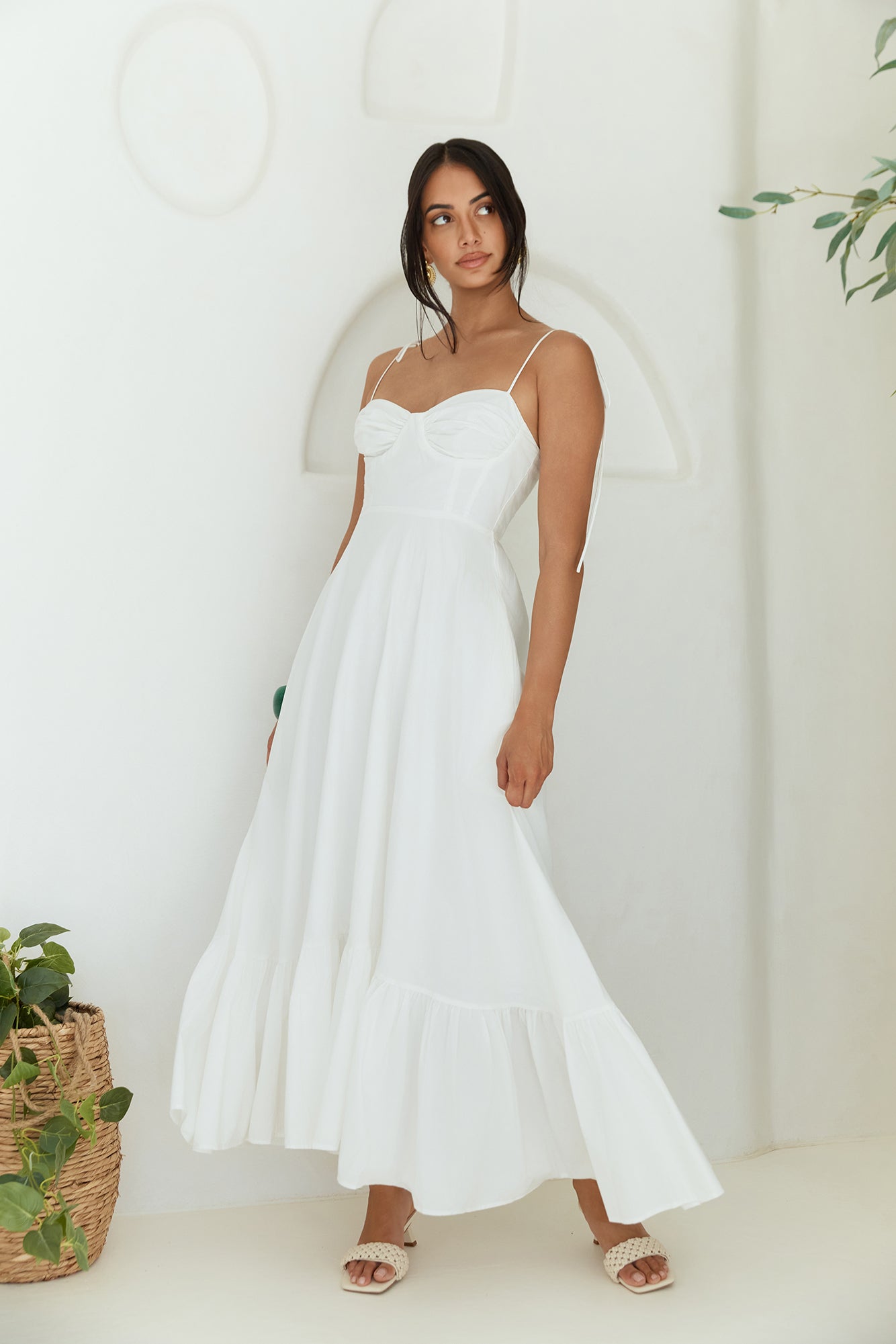 By Your Side Maxi Dress White-Seaa Fashion