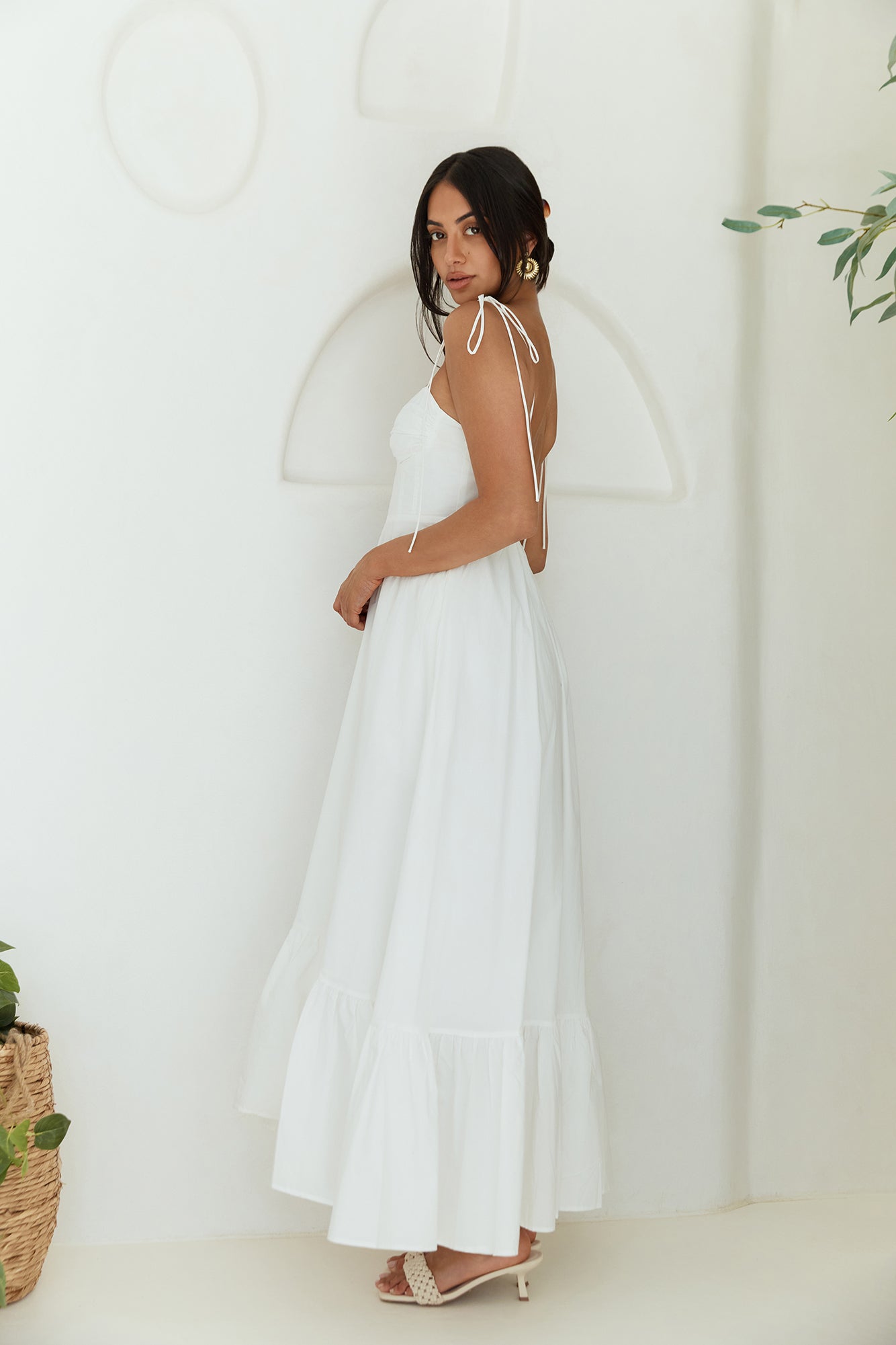 By Your Side Maxi Dress White-Seaa Fashion