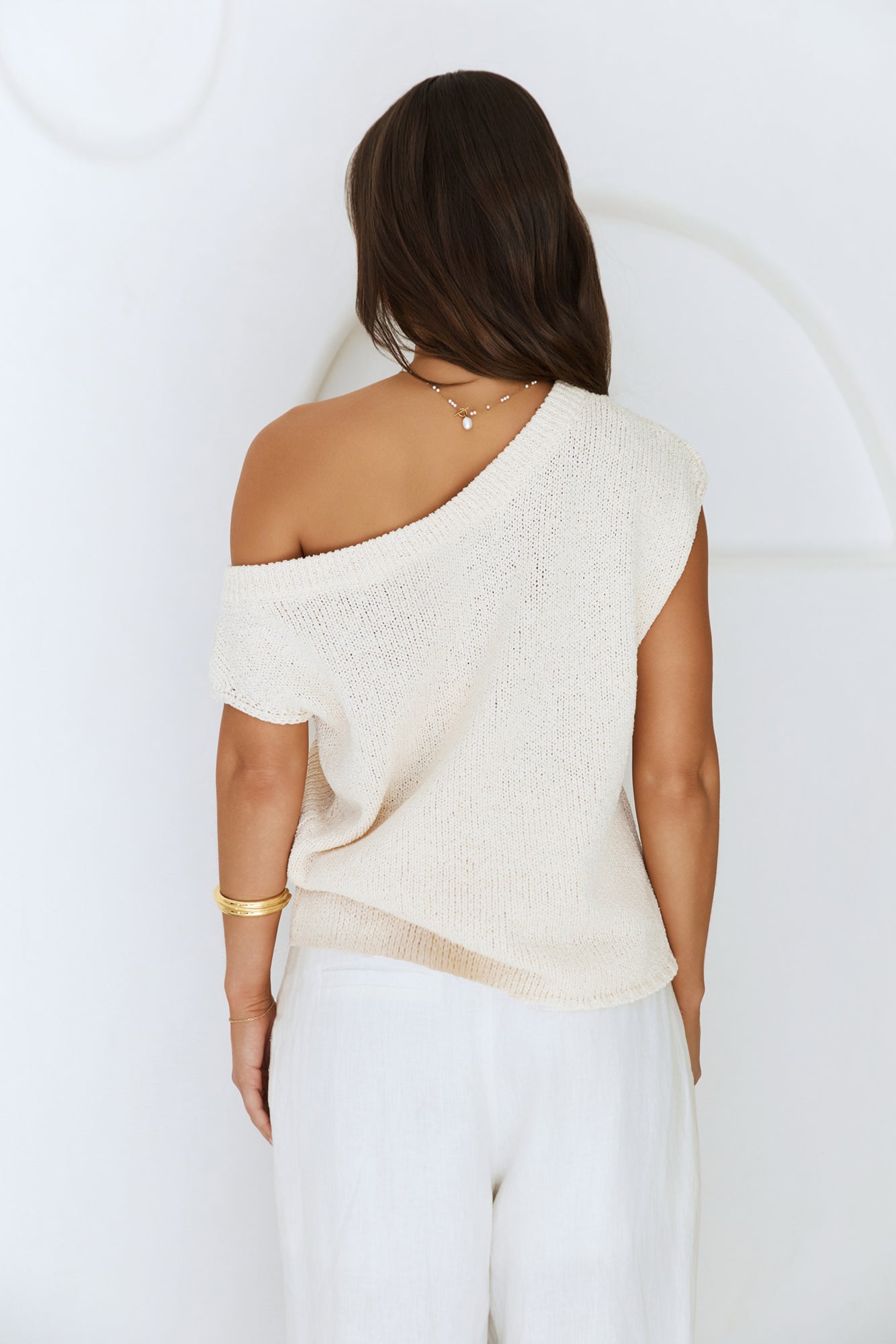 Forever And More Off Shoulder Top Cream-Seaa Fashion