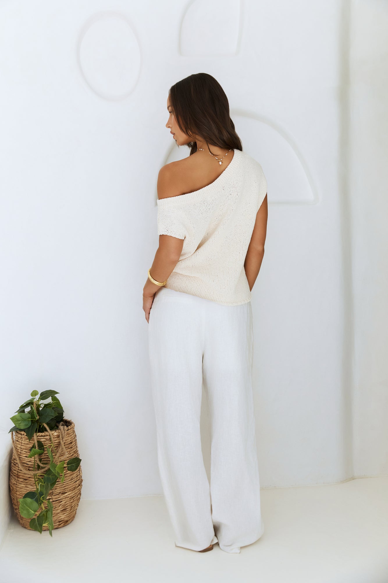 Forever And More Off Shoulder Top Cream-Seaa Fashion
