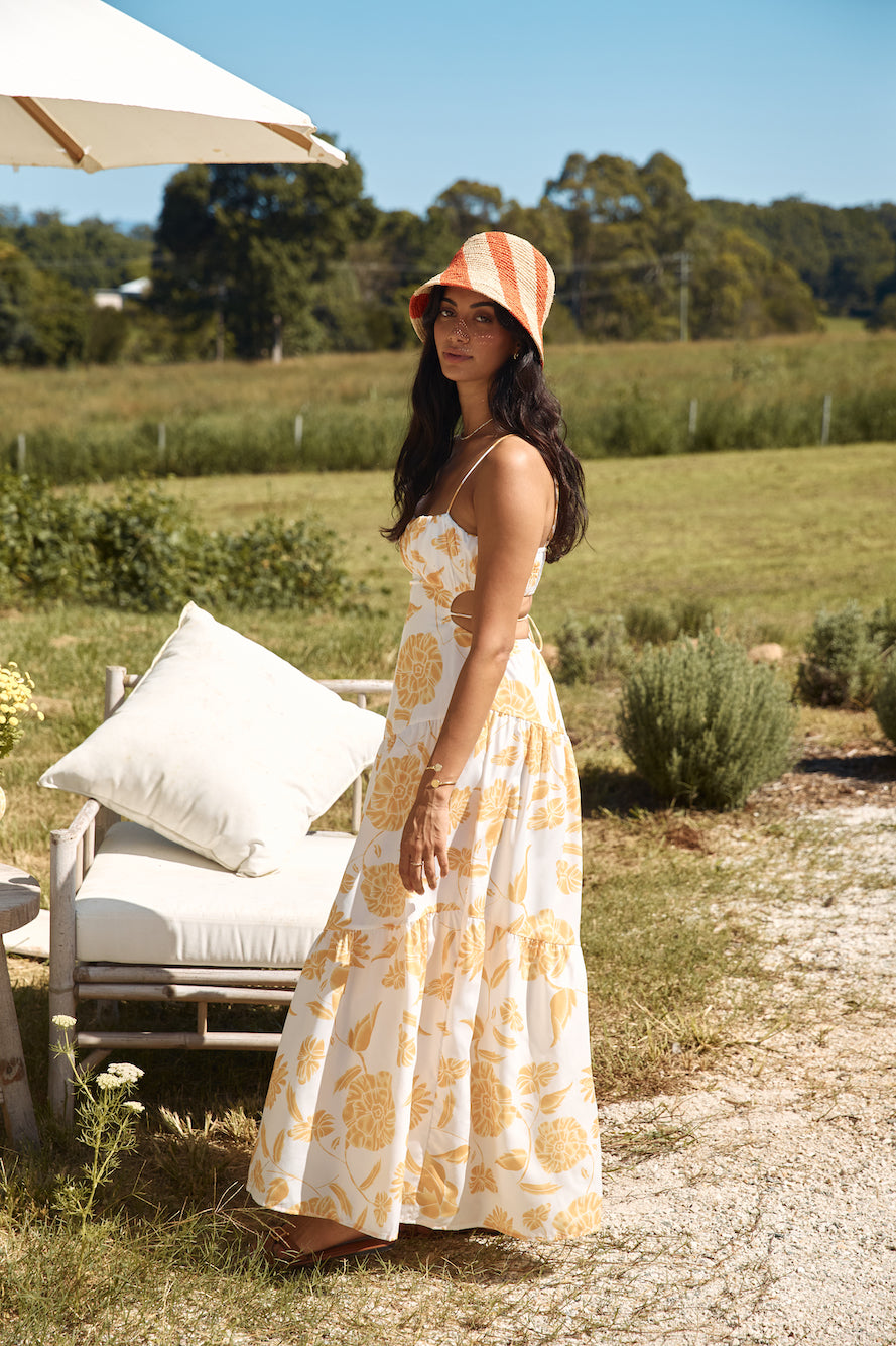 Sunset Trails Maxi Dress Yellow-Seaa Fashion