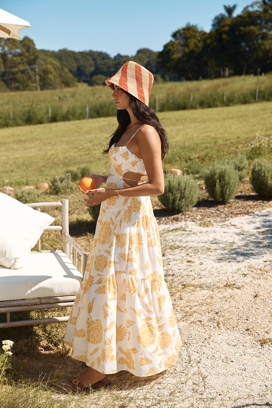 Sunset Trails Maxi Dress Yellow-Seaa Fashion