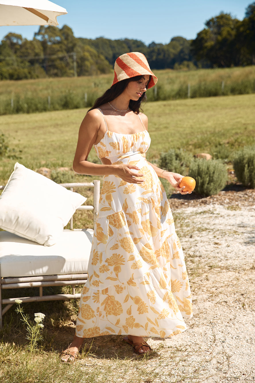 Sunset Trails Maxi Dress Yellow-Seaa Fashion