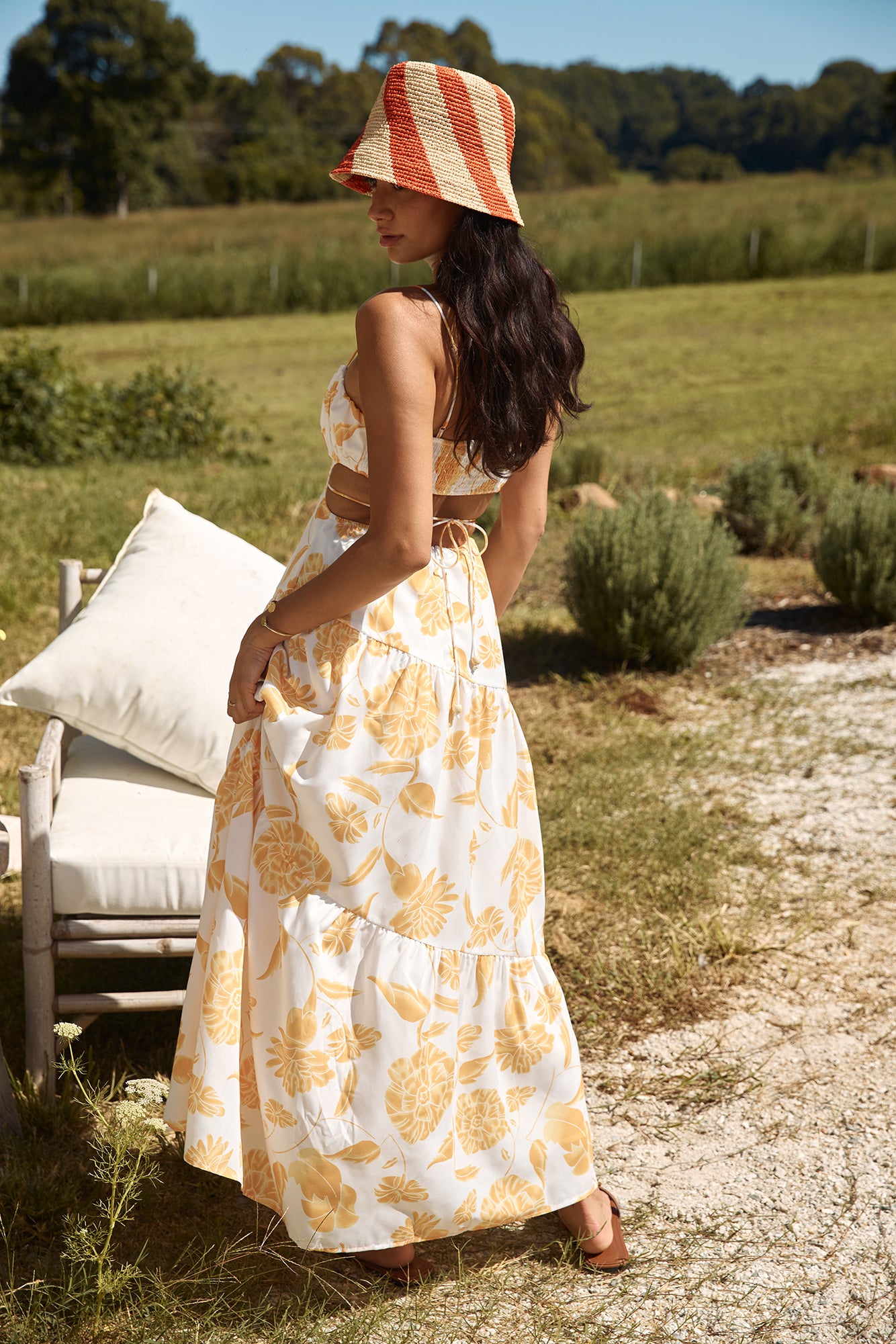 Sunset Trails Maxi Dress Yellow-Seaa Fashion
