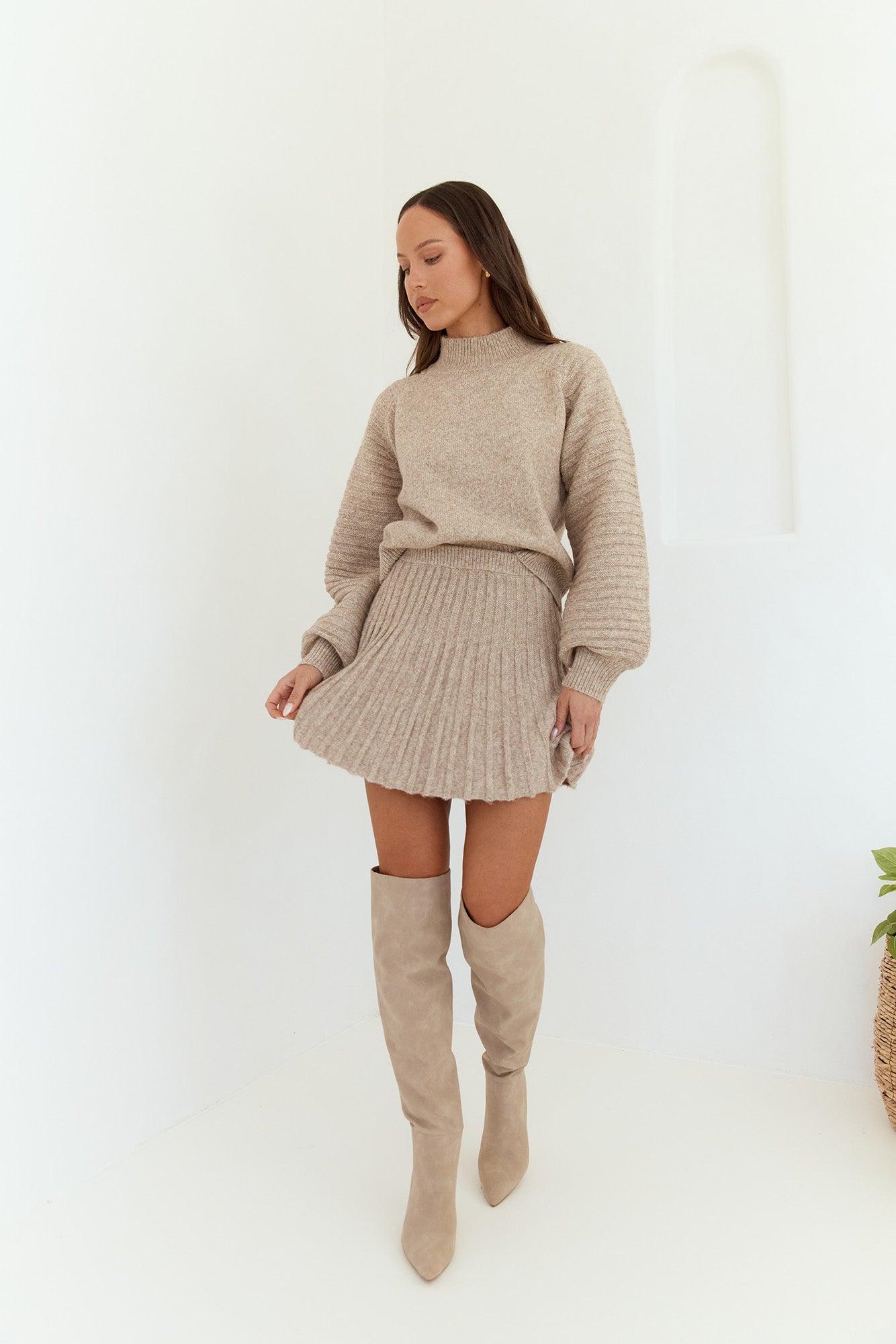 Seasonal Style Knit Sweater Camel-Seaa Fashion
